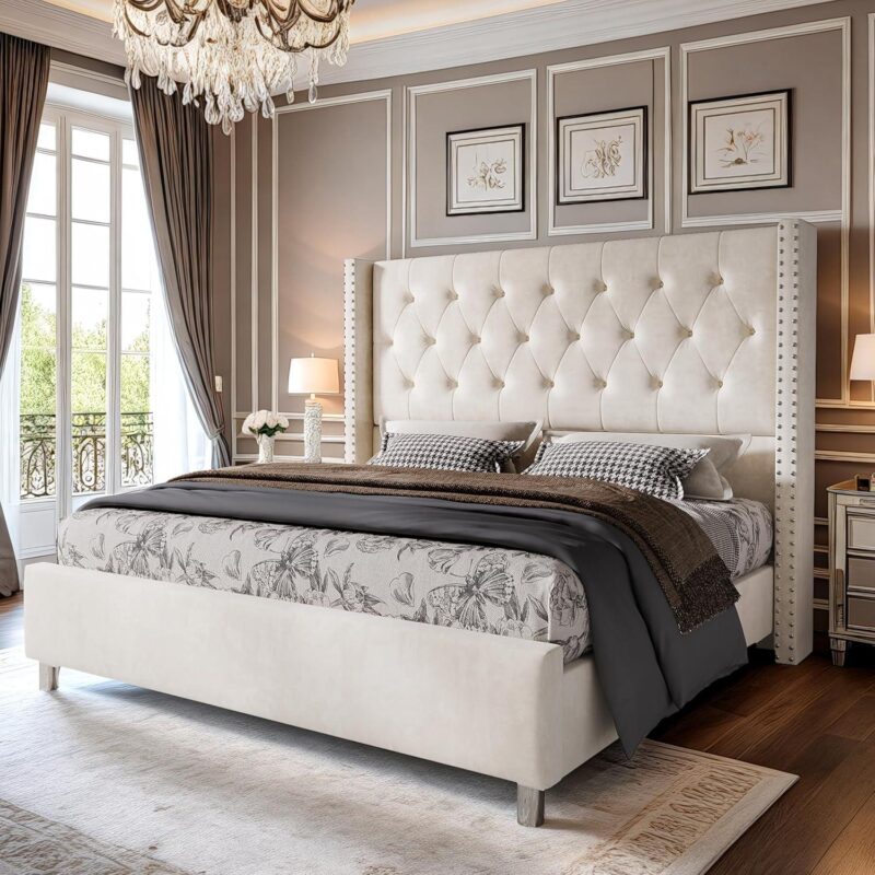 Our Honest Take: PaPaJet Velvet King Bed Frame’s Comfort & Stability