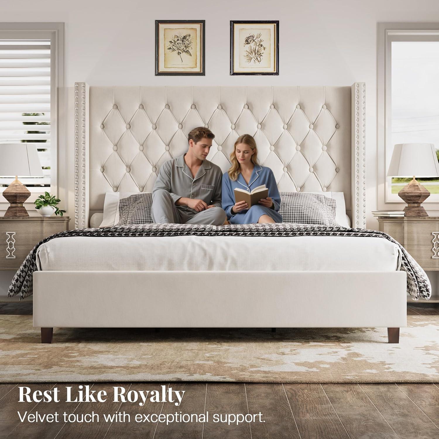 Our Take on the Luxurious PaPaJet⁣ King size Velvet Bed Frame
