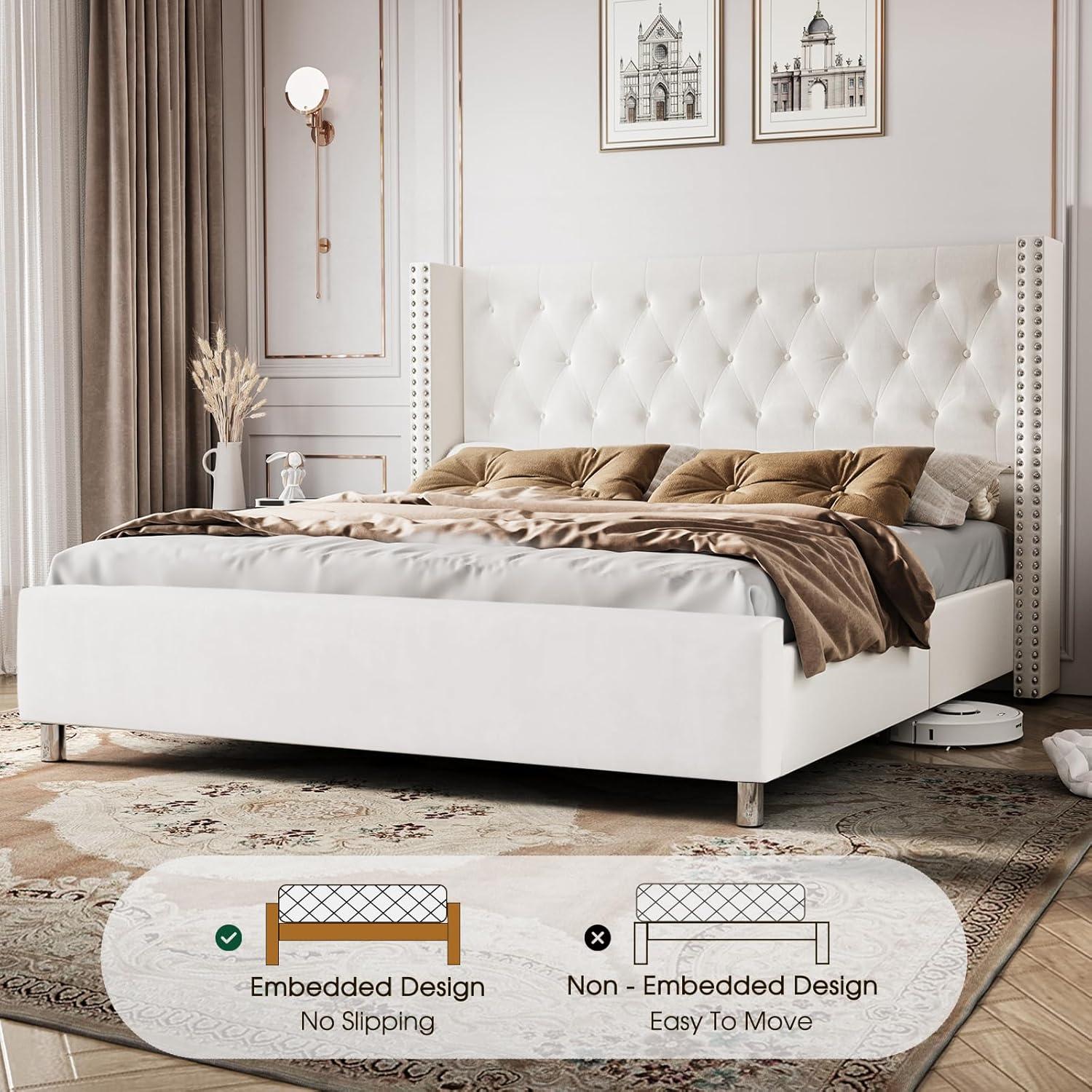 Our Honest‌ Take: PaPaJet Velvet King Bed Frame's Comfort⁤ & Stability