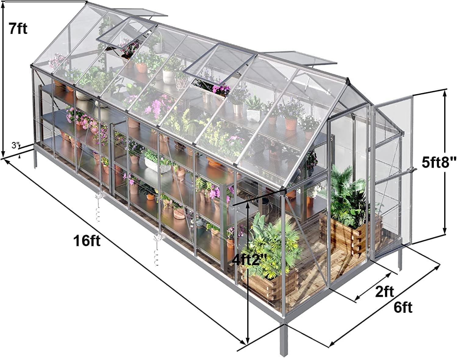 Our 6x16 Hybrid Greenhouse: Secure Setup & Space