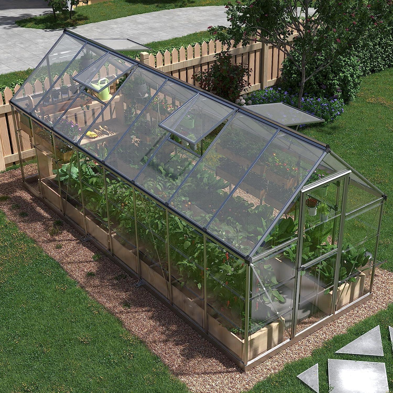 Our 6x16 hybrid Greenhouse: Secure setup⁣ & Space